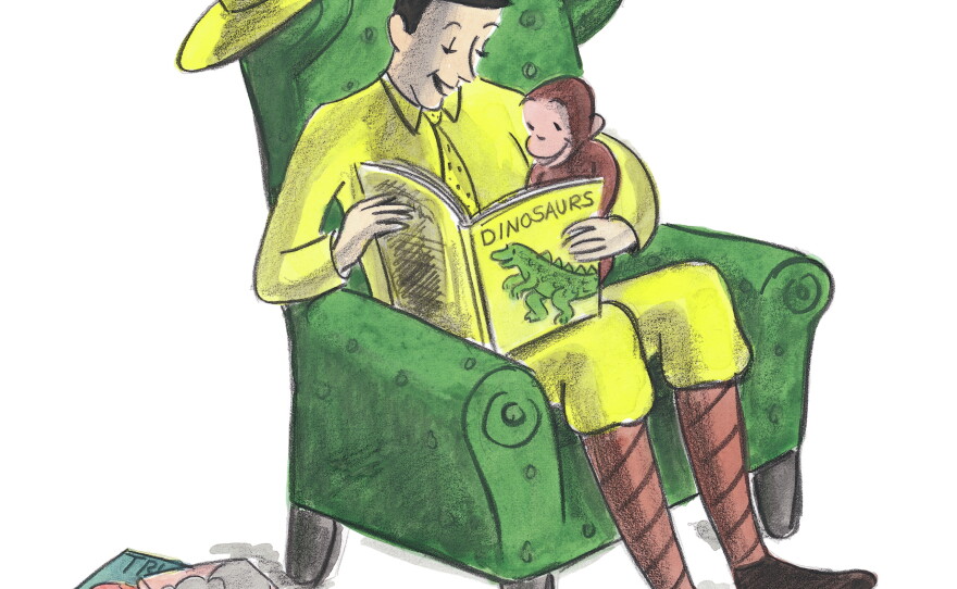 George Rough Man Curious George And The Man With The Yellow Hat Holding Hands
