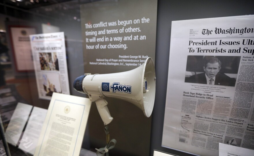 The bullhorn President George W. Bush used at ground zero in the wake of the Sept. 11, 2001 terrorist attacks.