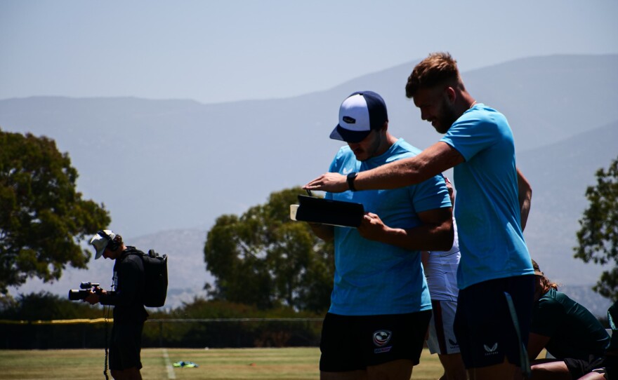 The USA Men’s rugby sevens team on July 1, 2024 at the Chula Vista Elite Athlete Training Center in Chula Vista, Calif.