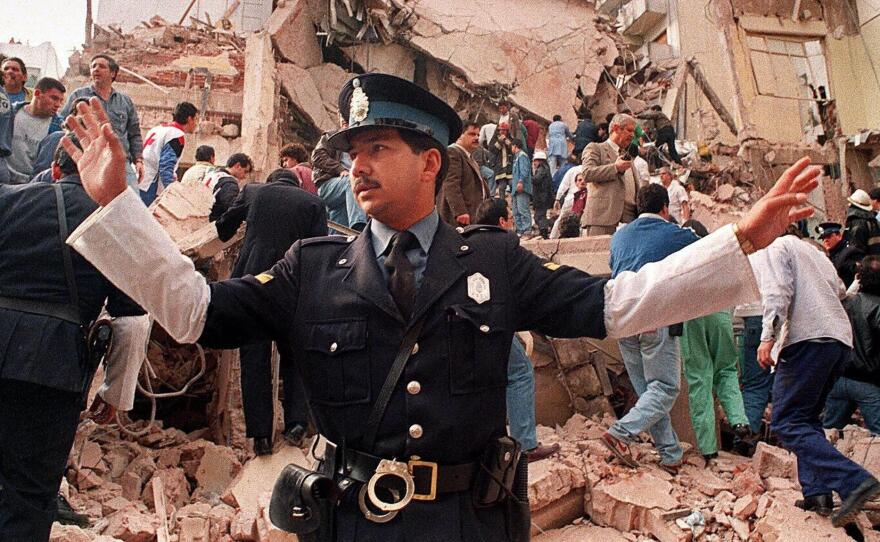 This 1994 attack on a Jewish community center in Buenos Aries, Argentina, killed 85 and demolished a seven-story building. The case has never been solved and is currently at the center of a major controversy in Argentina.