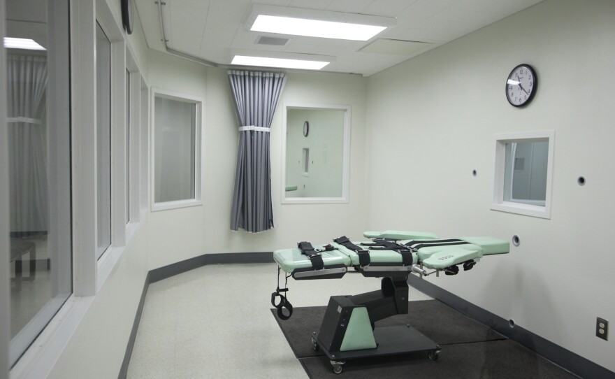 The death chamber of the new lethal injection facility at San Quentin State Prison in San Quentin, Calif., Sept. 21, 2010.