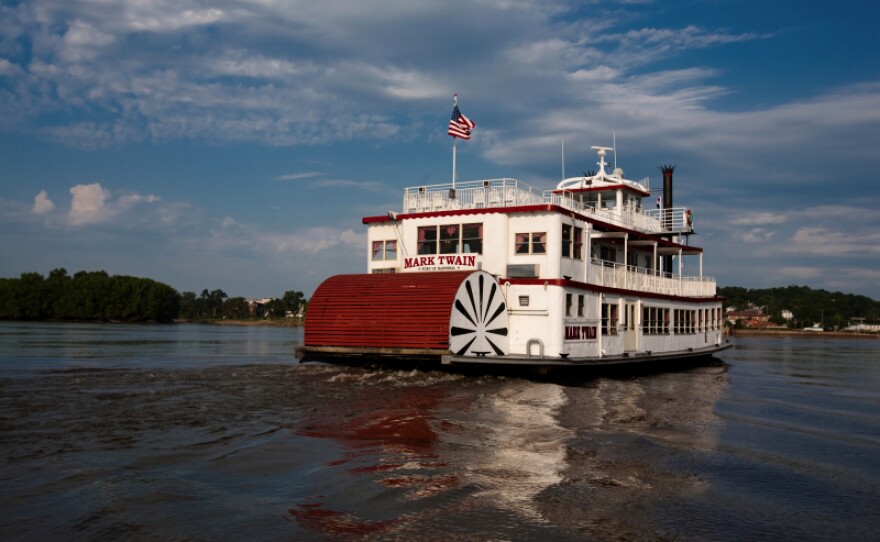 Mark Twain Riverboat on the Mississippi River. 