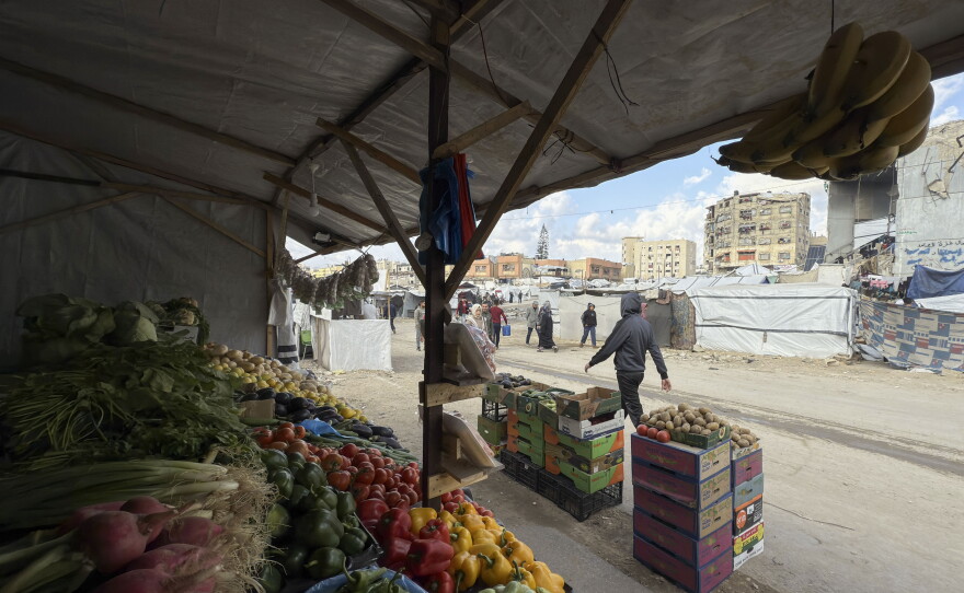 Fresh produce returns to Gaza City's streets on Dec. 23, 2025, after U.N.-backed experts declared a famine there amid Israeli restrictions on aid during the war.