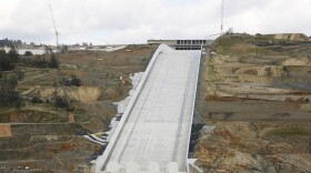 Photo shows the Oroville Dam spillway in Oroville, Calif., Feb. 20, 2019. 