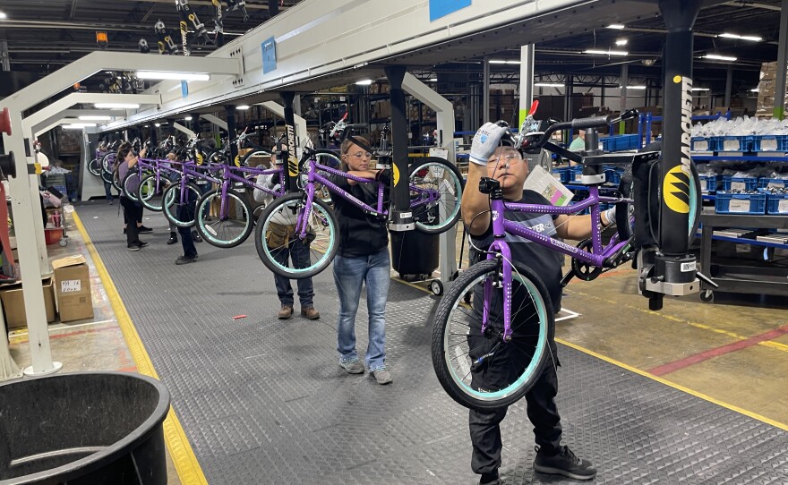 The Guardian bike factory in Seymour, Indiana is making 2,000 bikes daily.