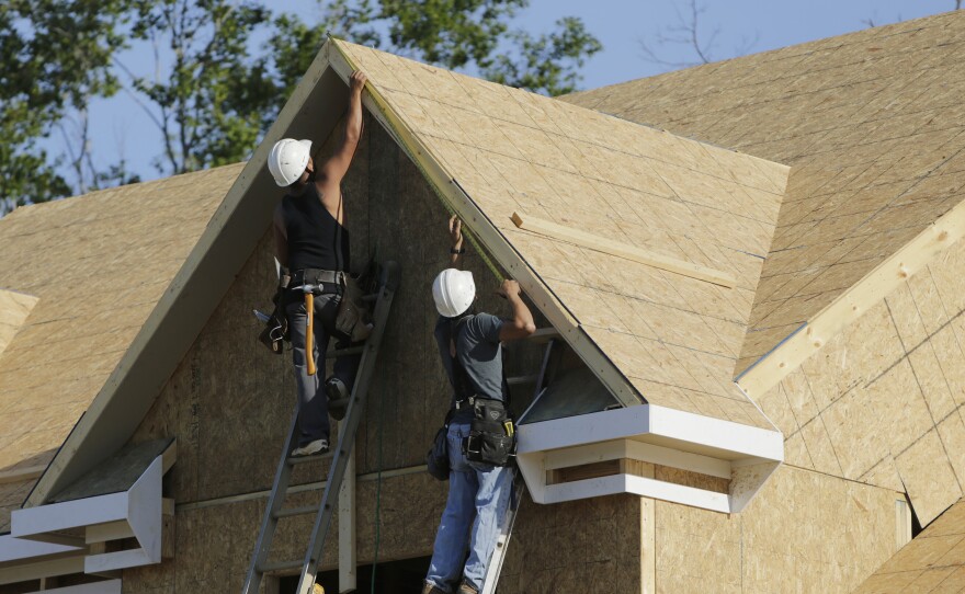 Carpenters work on a housing site in Brandywine, Md., on May 31. Pent-up demand for homes could create jobs and help the struggling U.S. economy.