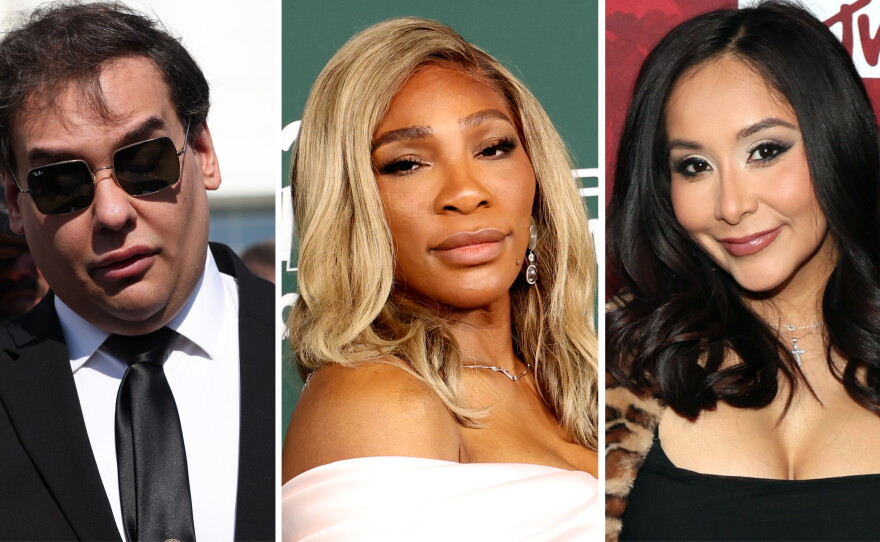 From left: George Santos, Serena Williams, Snooki.