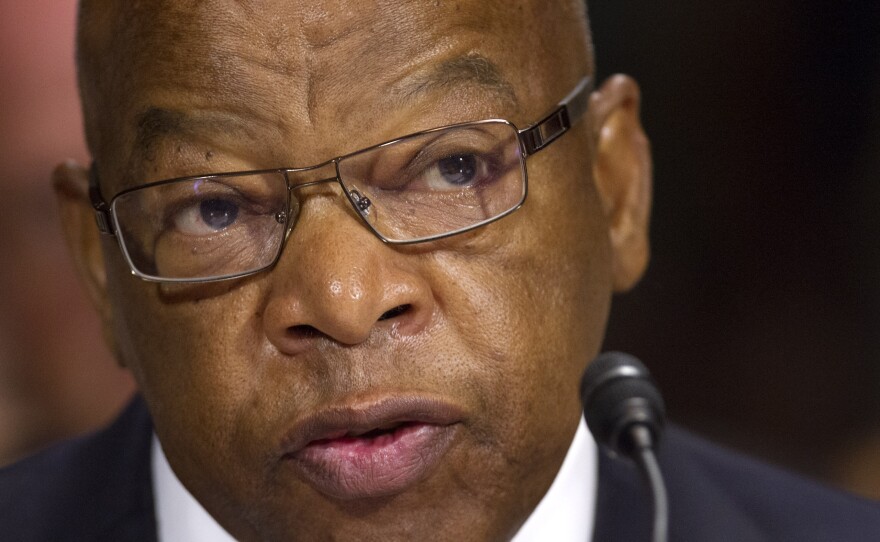 Rep. John Lewis of Georgia testifies at a Senate Judiciary Committee hearing on the Voting Rights Act on Capitol Hill in Washington on Wednesday.