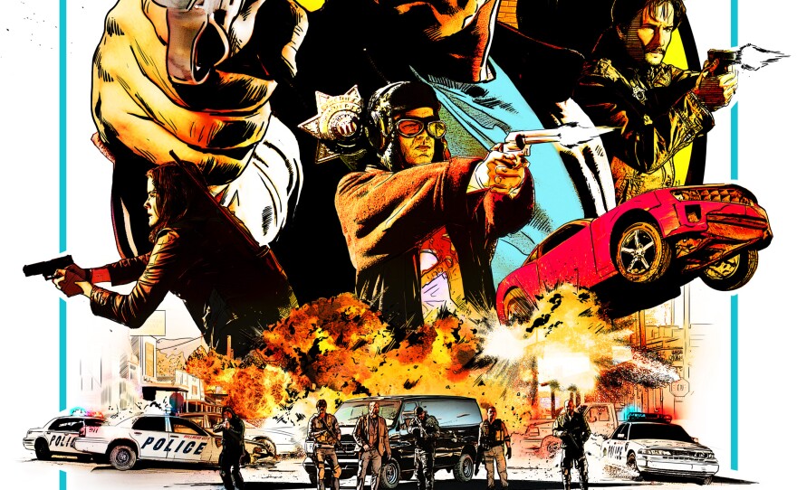 The retro poster from New York Comic Con for "The Last Stand."