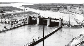 The Laguna Dam in an undated, historic photo. 