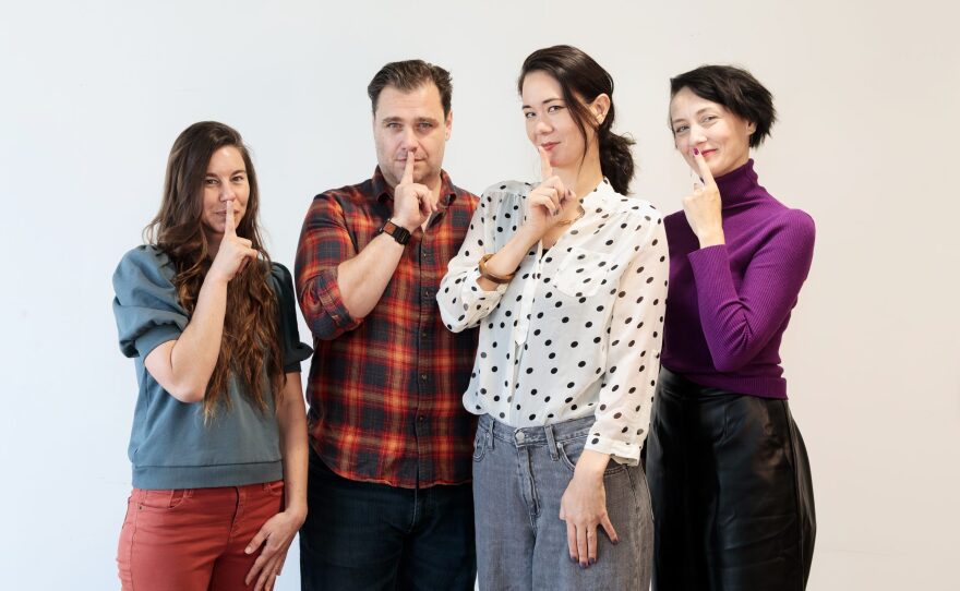 The cast of Cygnet Theatre's "The Little Fellow" are shown in an undated photo.