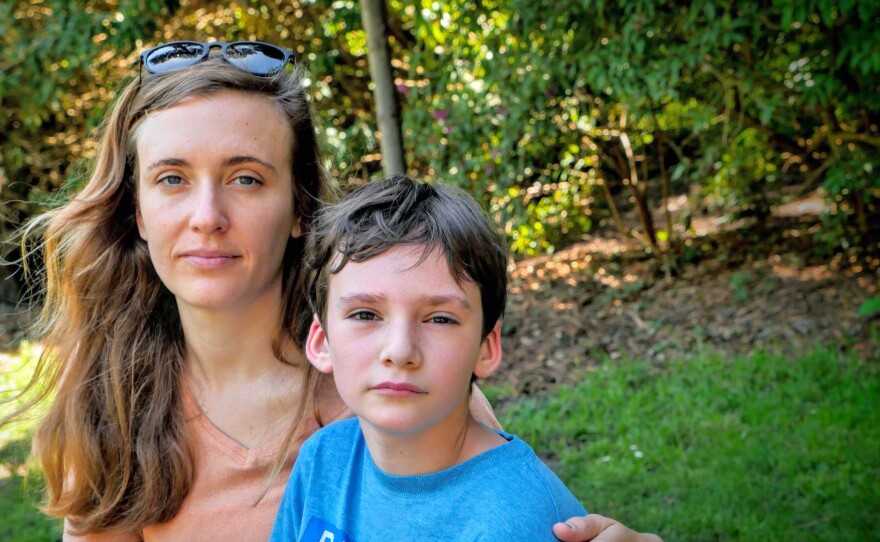 Natalie Dunnege's son, Strazh, has autism. "He's really a good kid," Dunnege says, "But it's a lot to handle, especially as a single parent."