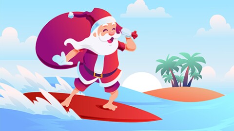 Surfin’ Santa 