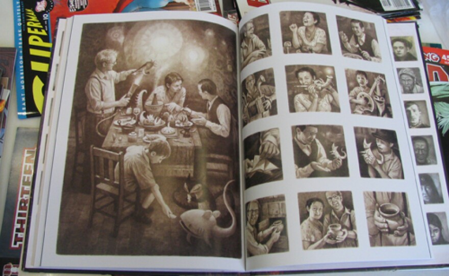 Shaun Tan's wordless graphic novel, The Arrival