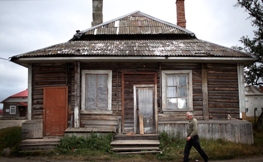 An old house in the small town in Solovki was originally built to house  prisoners in the 1920s and 1930s.