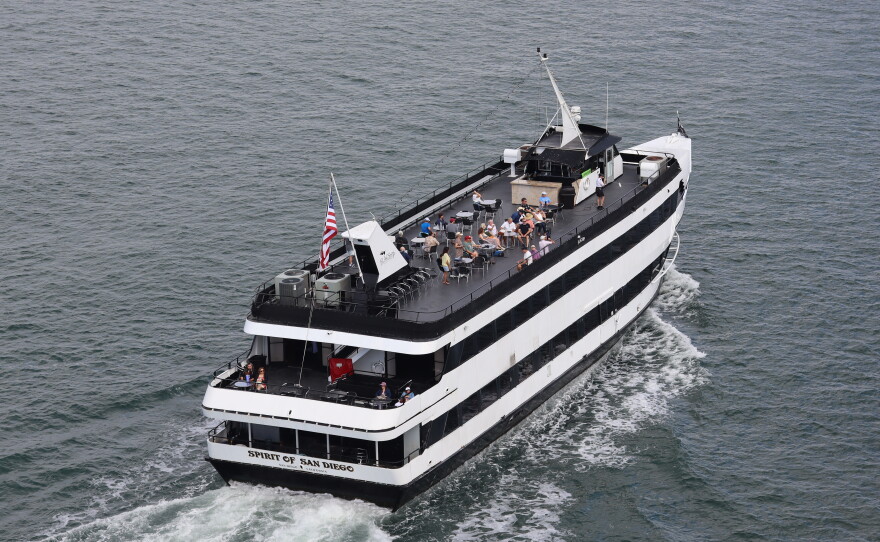 Passengers take a harbor cruise in San Diego on Monday, Sept. 14, 2026.