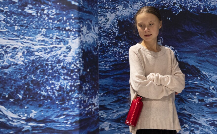 Swedish climate activist Greta Thunberg was named Time magazine's person of the year for showing "what it might look like when a new generation leads." She's seen here at the COP25 Climate Conference in Madrid on Wednesday.