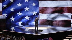 Kid Rock performs during the final day of the Republican National Convention on Thursday, July 18, 2024, in Milwaukee.
