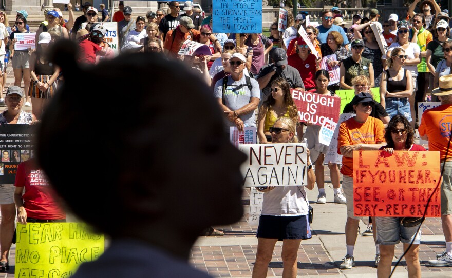 Denver: Many people participated in the March For Our Lives rally at Civic Center Park.