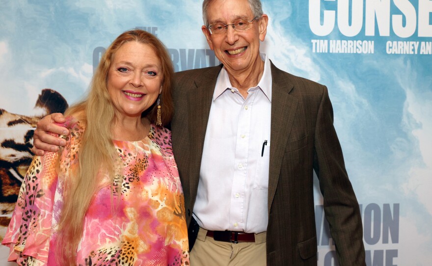 Carole Baskin, pictured with her husband, Howard Baskin, is suing Netflix and the producers of an upcoming <em>Tiger King</em> sequel.