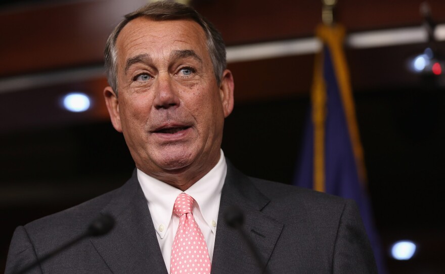 He's known for tears, but at his press conference announcing his resignation, Speaker John Boehner seemed almost giddy.
