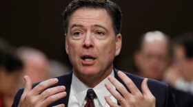 Former FBI Director James Comey speaks during a Senate Intelligence Committee hearing on Capitol Hill, Thursday, June 8, 2017, in Washington.