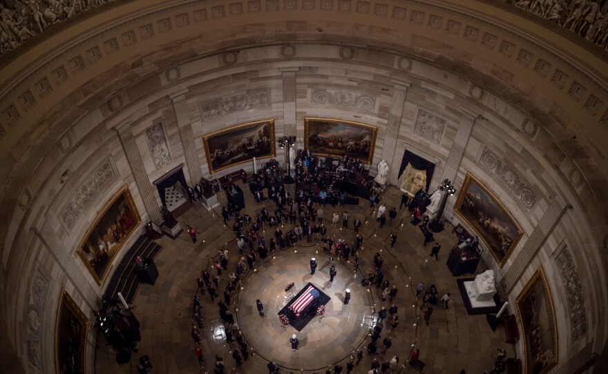 Following the funeral in Washington on Wednesday, Bush's casket will be returned to Houston, where a private service is scheduled for Thursday.
