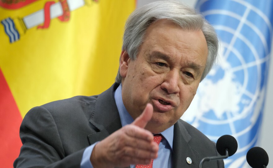 United Nations Secretary-General António Guterres at the opening day of the COP25 climate conference on Monday in Madrid. "Do we really want to be remembered as the generation that buried its head in the sand? That fiddled while the planet burned?" he said.