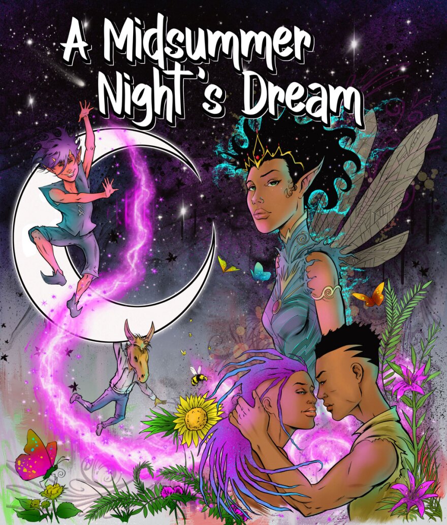 Poster art by Anthony Pugh for the Globe's "A Midsummer Night's Dream."