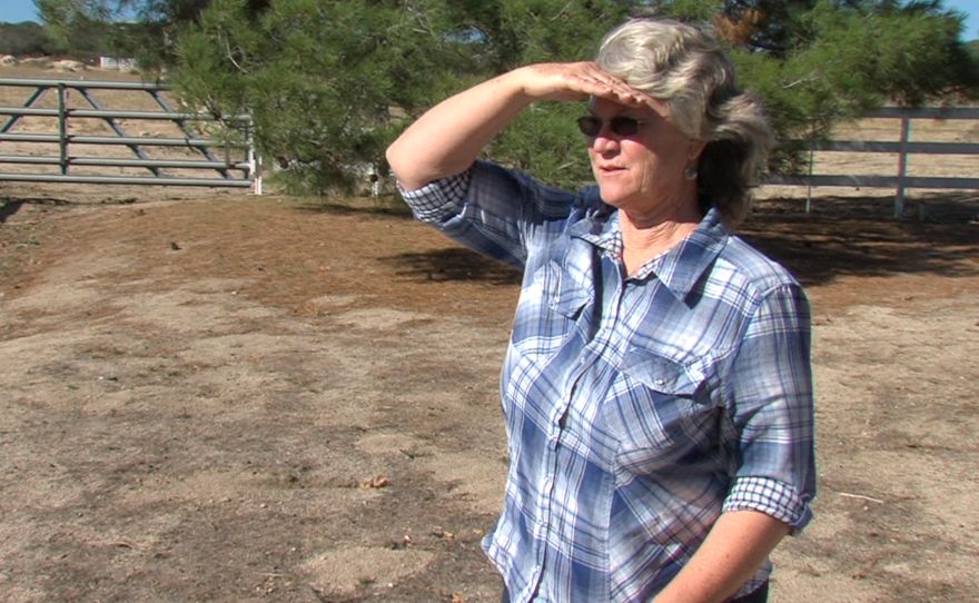 Donna Tisdale stands in her Boulevard Ranch, Sept. 28, 2015.