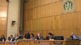 The San Diego City Council is shown in this file photo. On Tuesday, the council unanimously rescinded a previously approved increase in a construction fee that goes toward paying for affordable housing. 