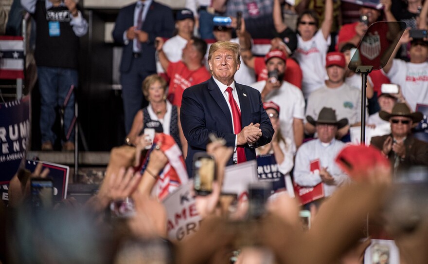 President Trump at his Keep America Great rally last month in Rio Rancho, N.M.