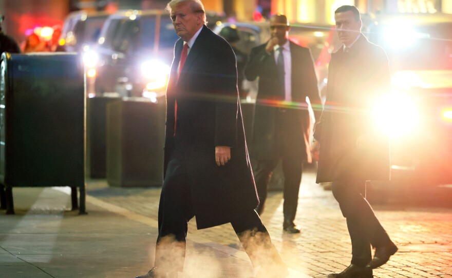 Trump held a press conference after leaving the second day of his defamation trial involving a case brought by E. Jean Carroll.