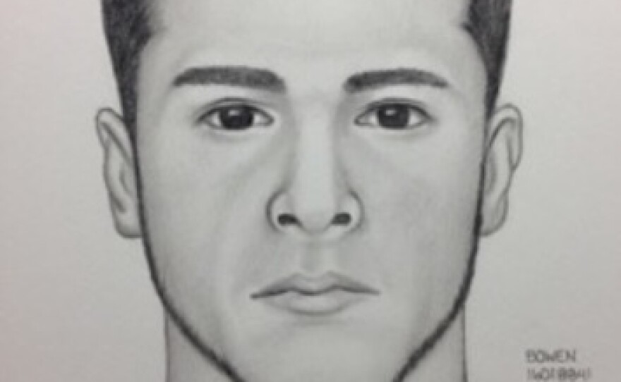 A sketch of a man suspected of raping a woman near Balboa Park.