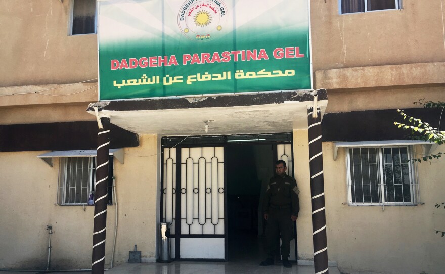 The People's Defense Court in the Rojava district of northeast Syria. Judges here have been holding trials of thousands of ISIS fighters. The Kurdish-led region broke from Syrian government control in 2012 and has developed its own justice system that it says adheres to Western standards of human rights.
