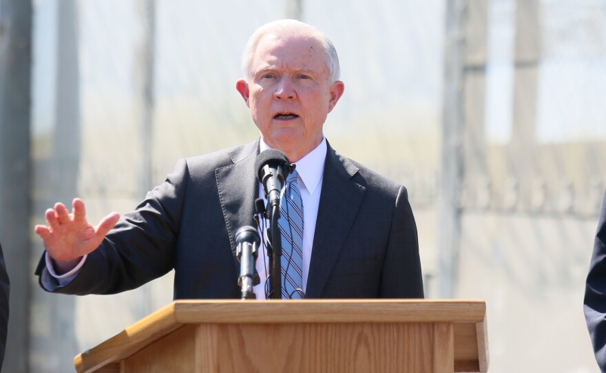 Then-Attorney General Jeff Sessions visits California in April 2017. Department of Justice Inspector General Michael  Horowitz has released a critical review of Sessions' 2018 zero tolerance policy on people trying to cross the Southwest border.