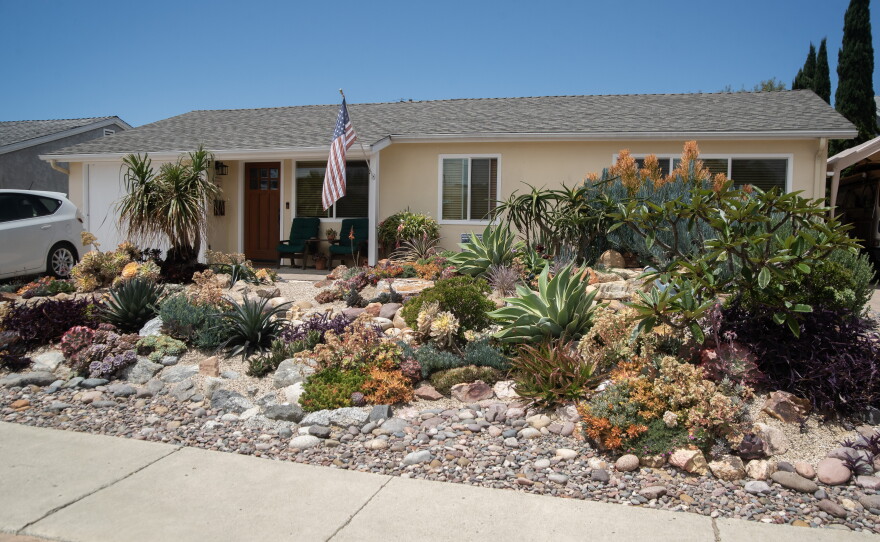 The front yard of Carol Kent's Clairemont home is shown on May 28, 2026.