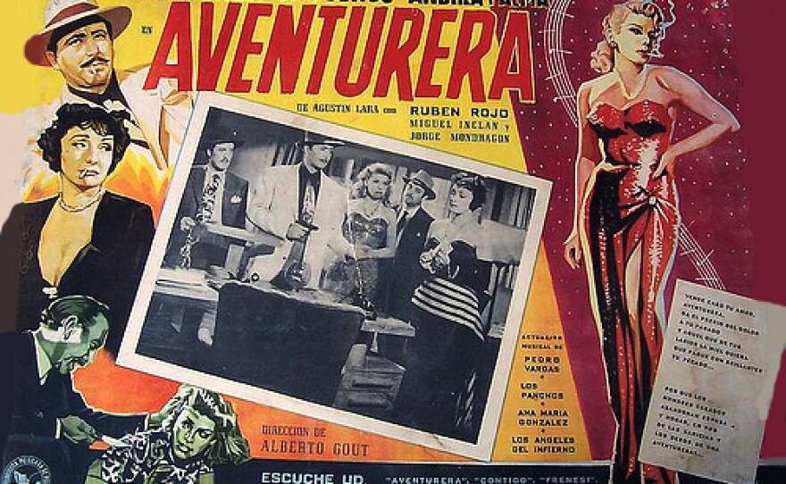 A lobby card for the Mexican noir film "Aventurera," which starred Ninon Sevilla. The film screens Saturday, Dec. 6, at the Digital Gym Cinems.