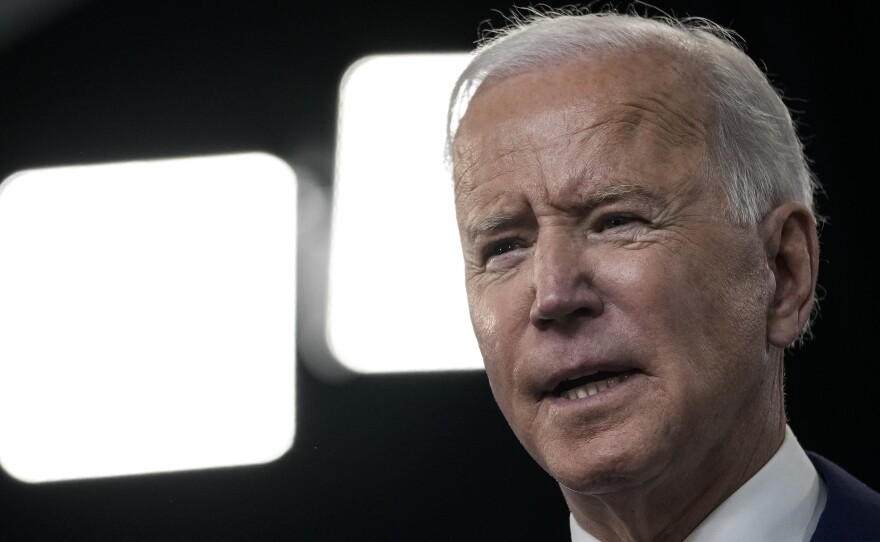 President Biden delivers remarks on the administration's COVID-19 response on March 29.