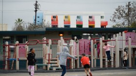 Students play during recess at Perkins K-8 in San Diego on January 25, 2024.