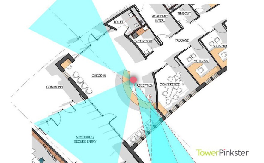 Architectural design of the panopticon theory.