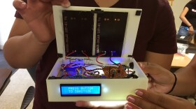 A DIYgirls team from San Fernando Senior High School created a device that uses solar power to sanitize a tent using antibacterial UV lights.