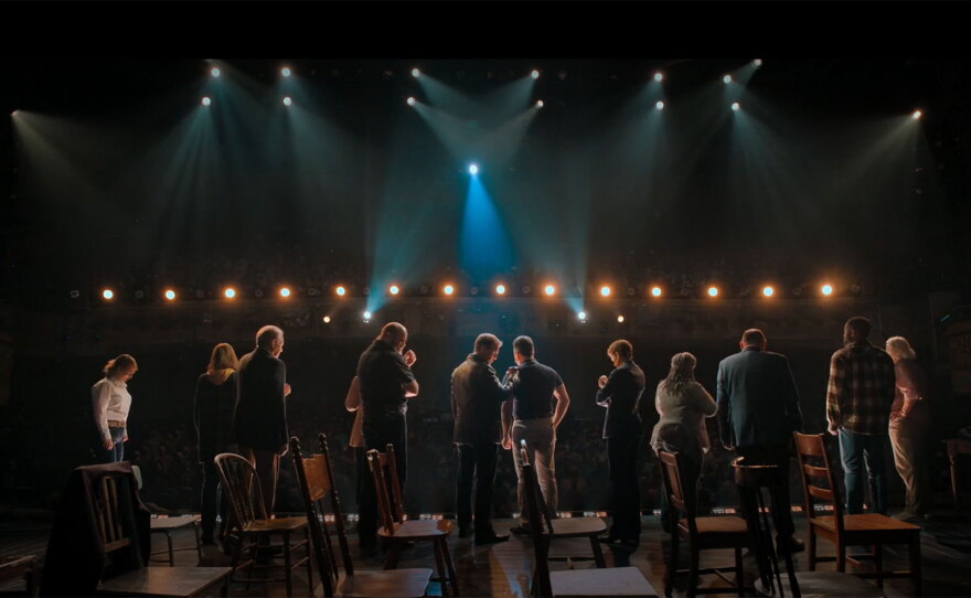 A video still from "Come from Away."