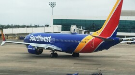 This photo shows a Boeing 737 Max 8 type aircraft at William P. Hobby Airport in Houston on Monday, March 11, 2019.
