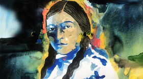 Portrait of Zitkála-Šá, aka Gertrude Simmons Bonnin, (1876–1938), American Indian Composer, Author & Civil Rights Activist