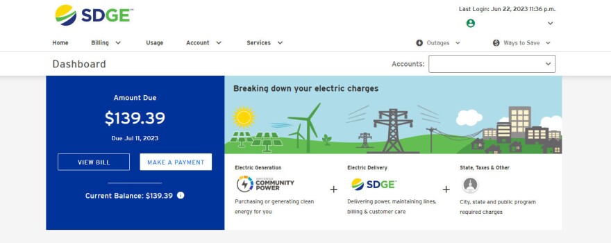 SDG&E's online bill is revamped. Jun. 26, 2023