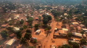 FILE - An arial view of Bangui, Central African Republic on March. 8, 2024.
