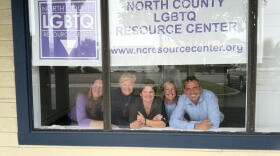 Staff at the North County LGBTQ Resource Center pose at their Oceanside facility.
