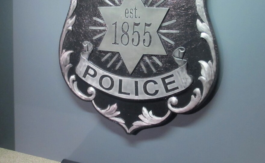 The Lipinski Stradivarius violin is displayed at the Milwaukee Police Department on Feb. 6.