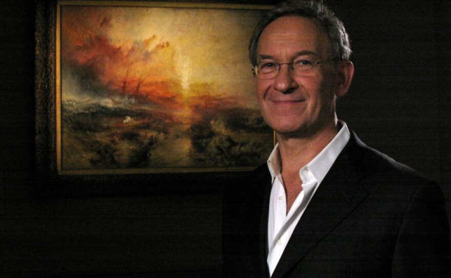 Internationally acclaimed scholar and writer Simon Schama with J.M.W. Turner's "Slave Ship (Slavers Throwing Overboard the Dead and Dying, Typhoon Coming On)," 1840 (Oil on canvas).  